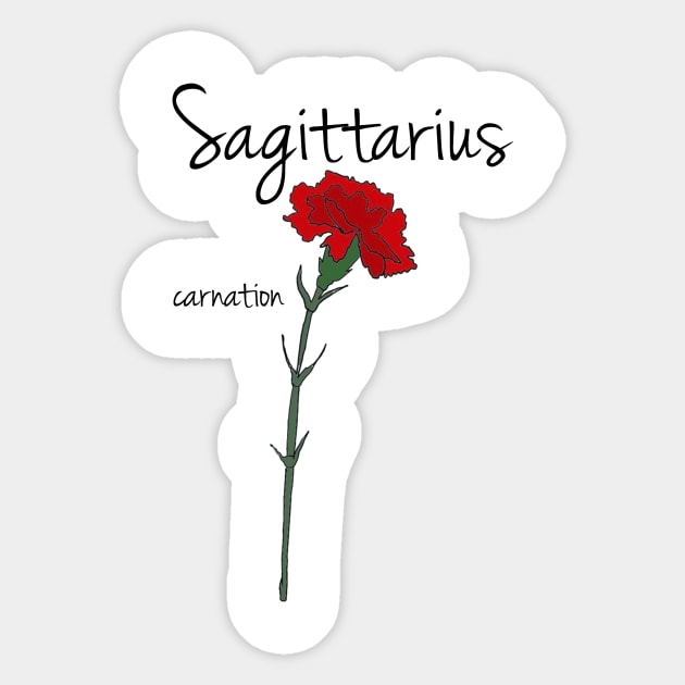 Sagittarius Zodiac Sing Flower Art Sticker by KittyCocktail